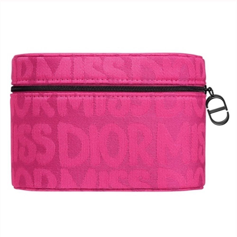 New Dior monogram Fuchsia makeup bag Cosmetic Pouch - Picture 1 of 3